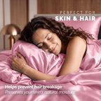 Fine 4-Piece Silky Satin Sheet Set, Bright Shades