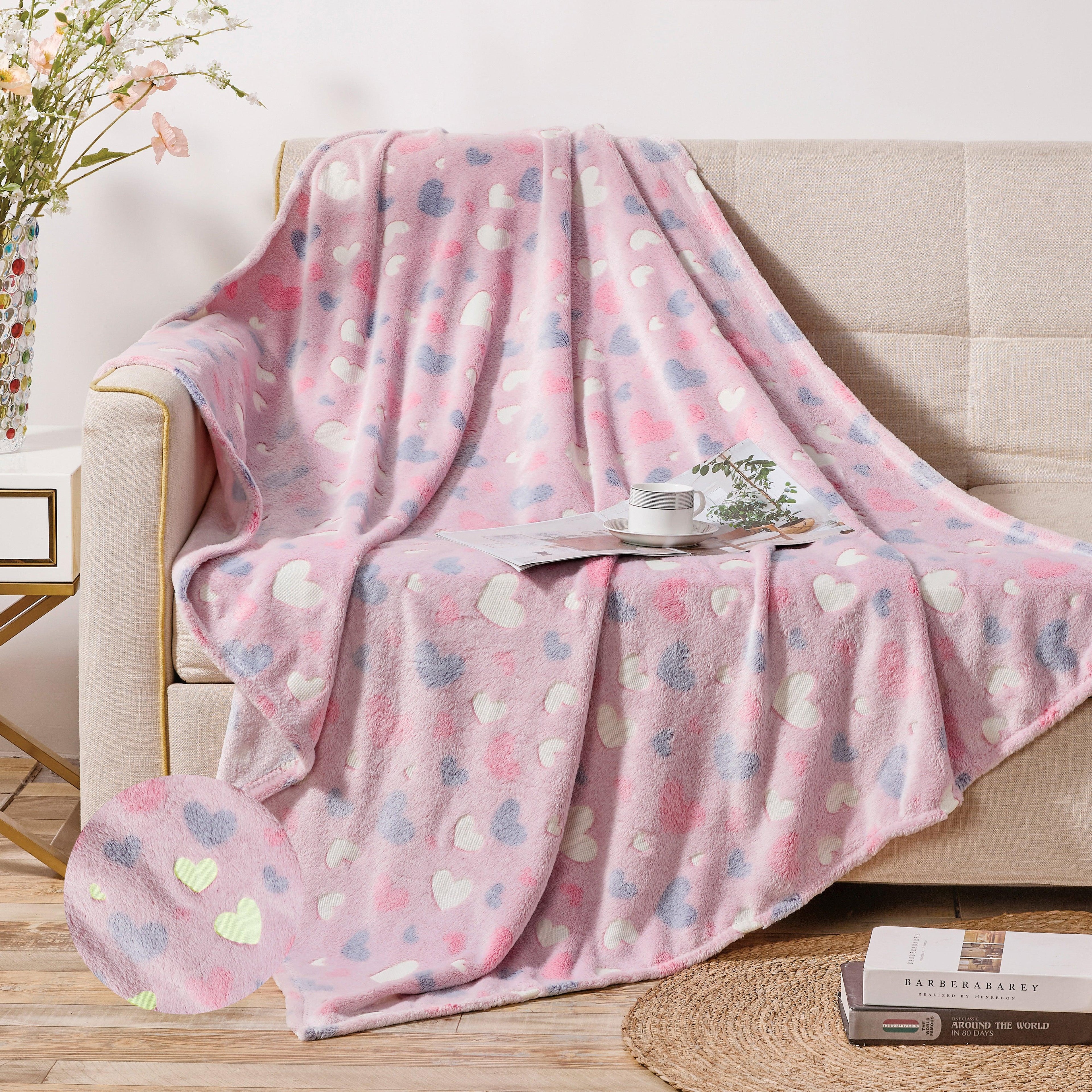 Glow In the Dark 50" x 60" Throw Blanket - Velvety Feel, 50 X 60 inches