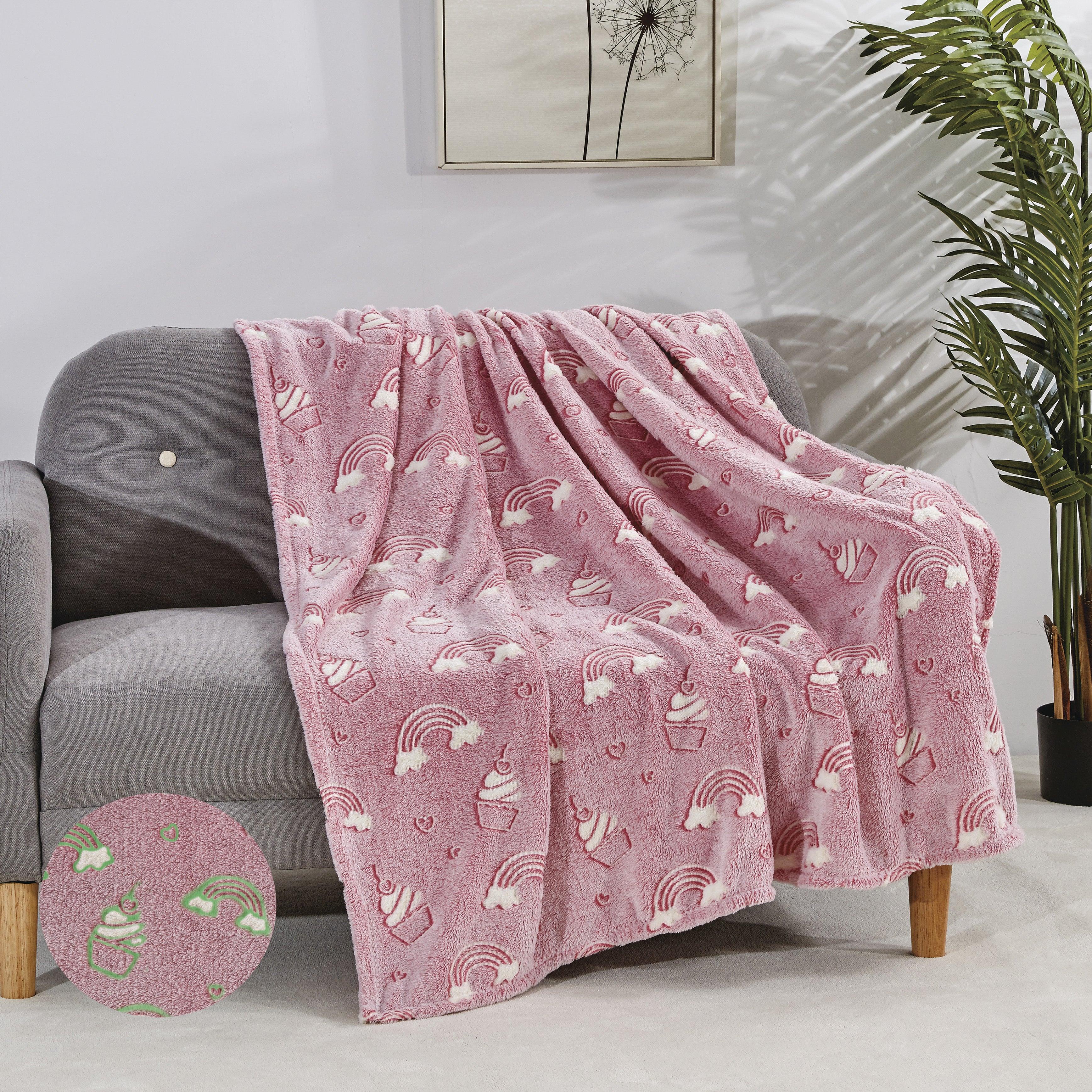 Glow In the Dark 50" x 60" Throw Blanket - Velvety Feel, 50 X 60 inches