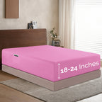 Extra Deep Pocket 18"-24" Single Fitted Sheet for High Mattress, Bright Shades