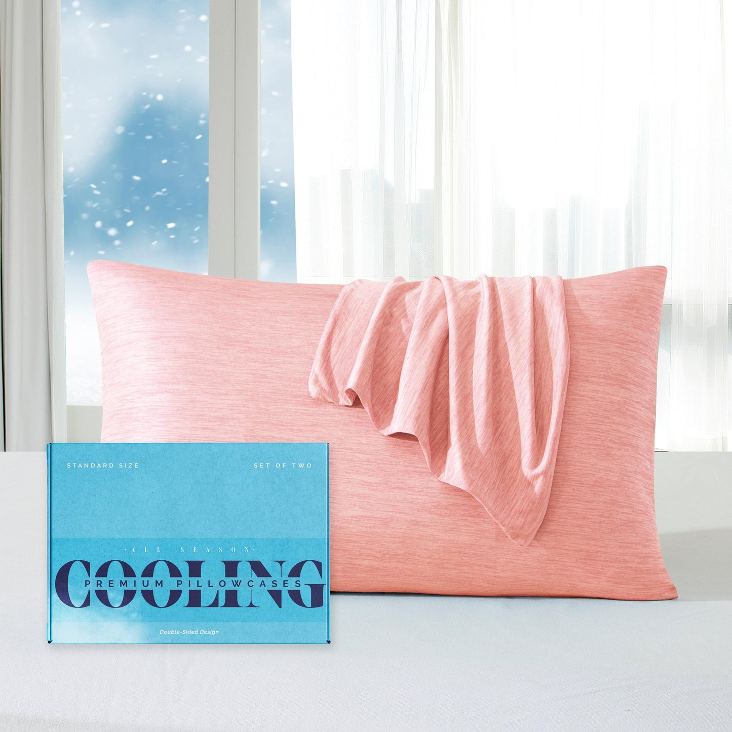 Elegant Comfort Set of 2 Cooling Pillowcases