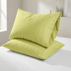 Set of 2 Pillowcases- 3 Line Embroidery