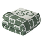 50" x 70"  Ultra Soft Checkered Knitted Throw Blanket