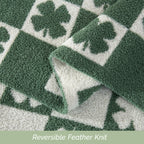 50" x 70"  Ultra Soft Checkered Knitted Throw Blanket
