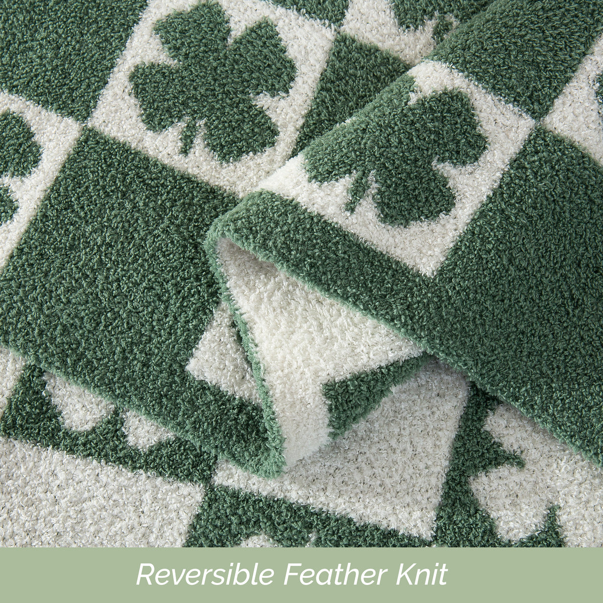50" x 70"  Ultra Soft Checkered Knitted Throw Blanket