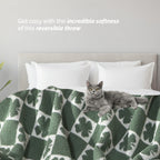 50" x 70"  Ultra Soft Checkered Knitted Throw Blanket