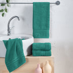 4-Pack Turkish Cotton Three Line Popcorn Hand Towel Set, 16 x 28 inch