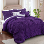12-Piece Amy Oversized Comforter Set - Includes 6-Piece Sheet Set with Double Sided Storage Pockets