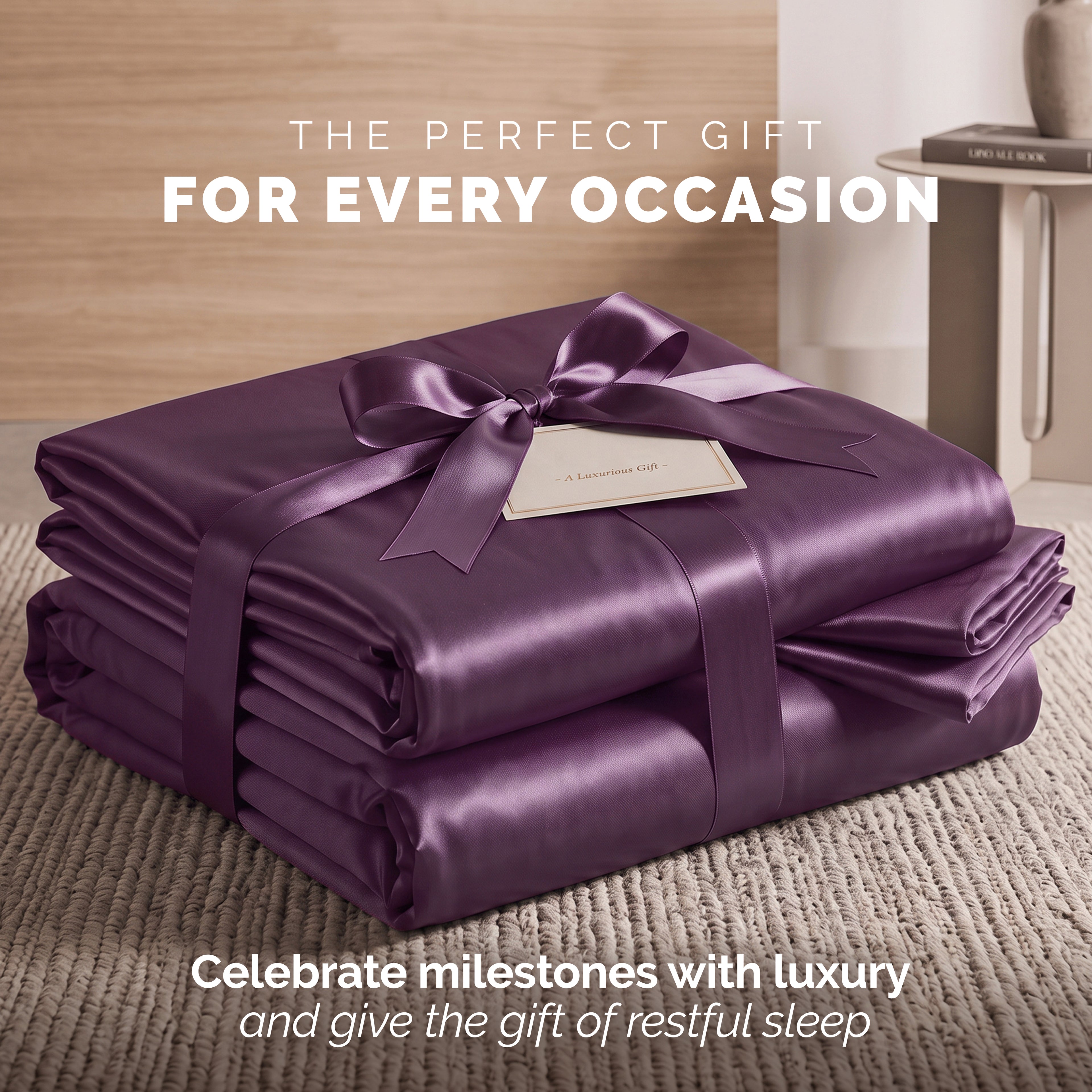 Fine 4-Piece Silky Satin Sheet Set, Moody Shades