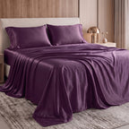 Fine 4-Piece Silky Satin Sheet Set, Moody Shades