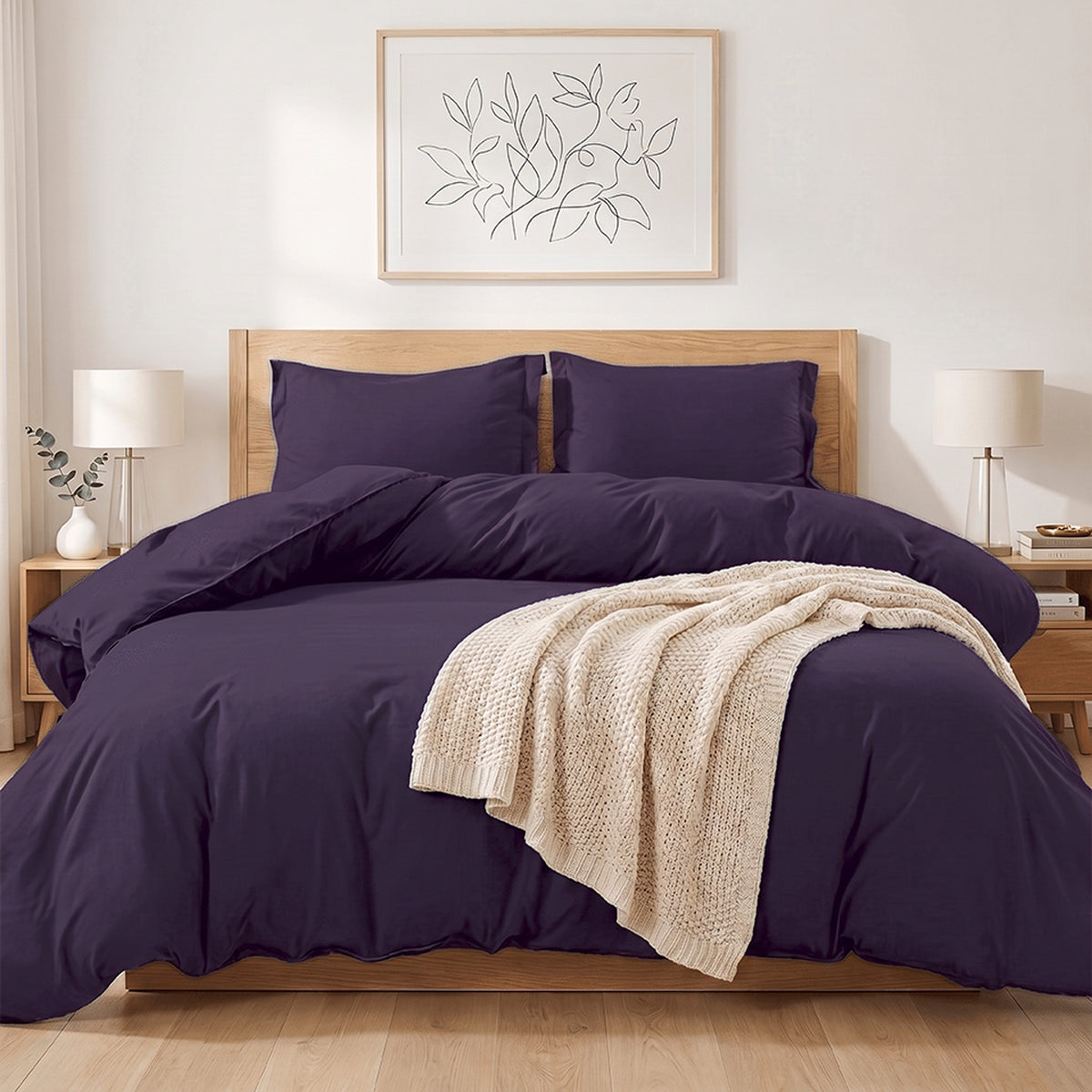 Essential 3-Piece Solid Duvet Cover Set