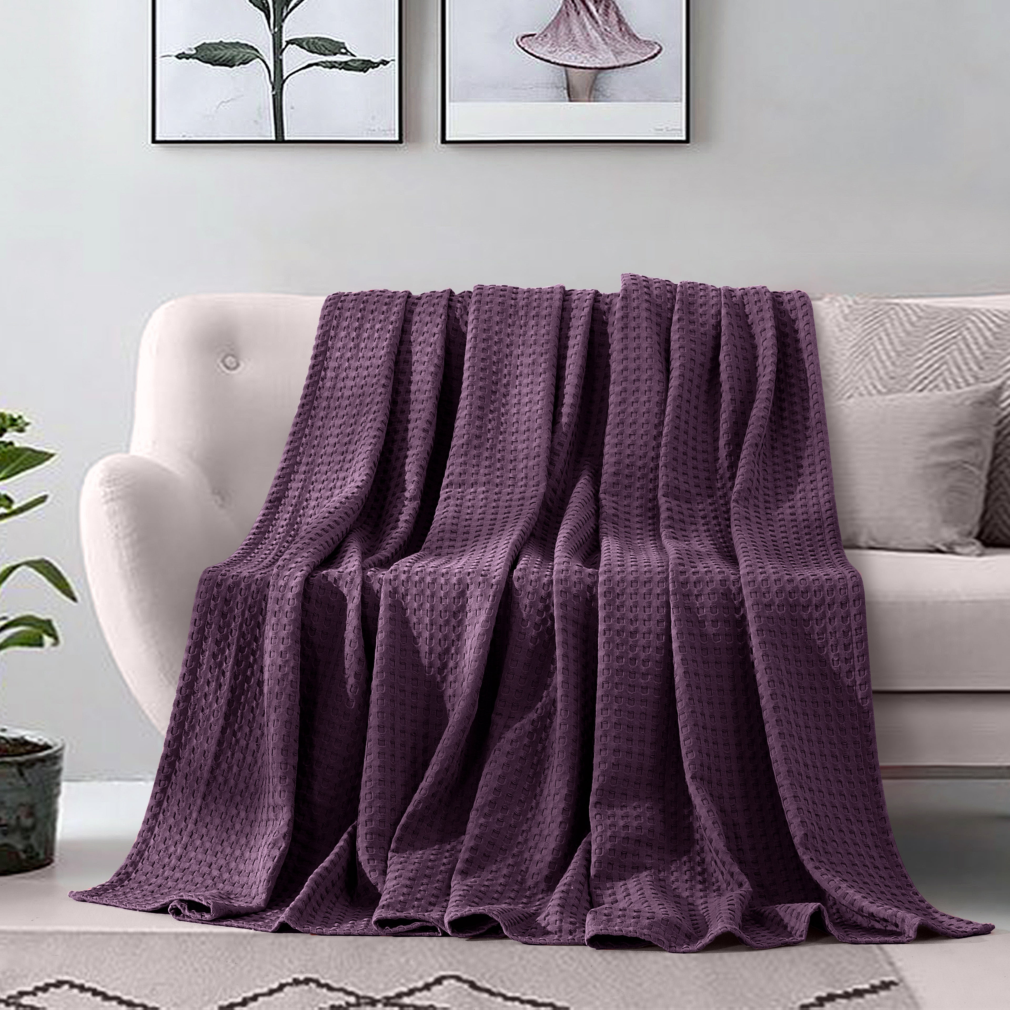 Cotton Waffle Blanket
