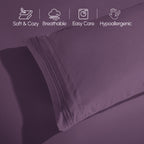 Essential 6-Piece 3-Line Embroidery Sheet Set, Soft as a Hotel Premium Quality,  Moody Shades