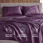 Fine 4-Piece Silky Satin Sheet Set, Moody Shades