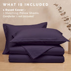 Essential 3-Piece Solid Duvet Cover Set