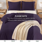 Essential 3-Piece Solid Duvet Cover Set