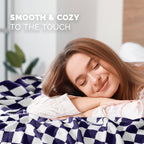 50" x 70"  Ultra Soft Checkered Knitted Throw Blanket