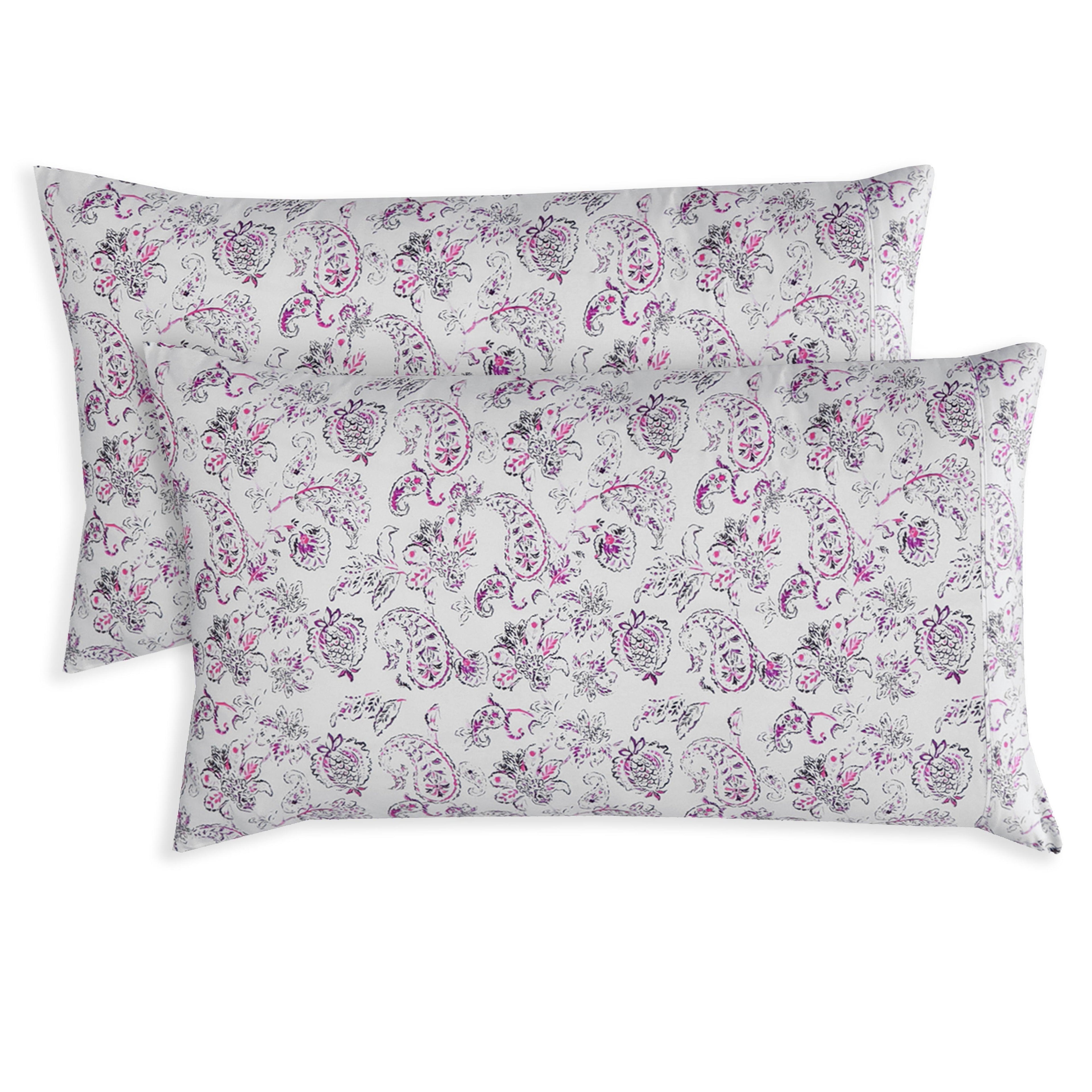 Set of 2 Printed Paisley Pattern Pillowcases
