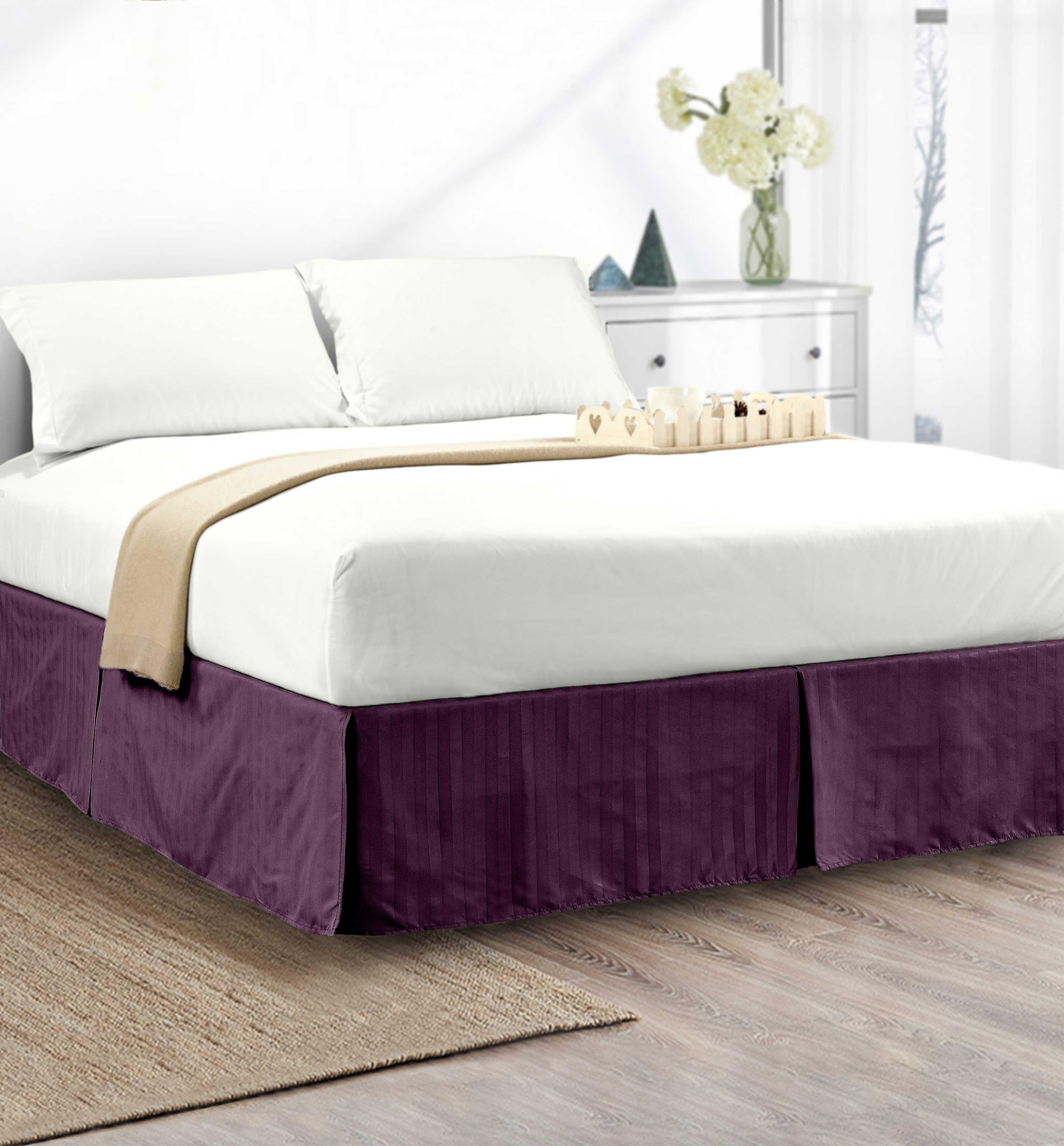 1-Piece Stripe Bed Skirt - 14 inch Drop