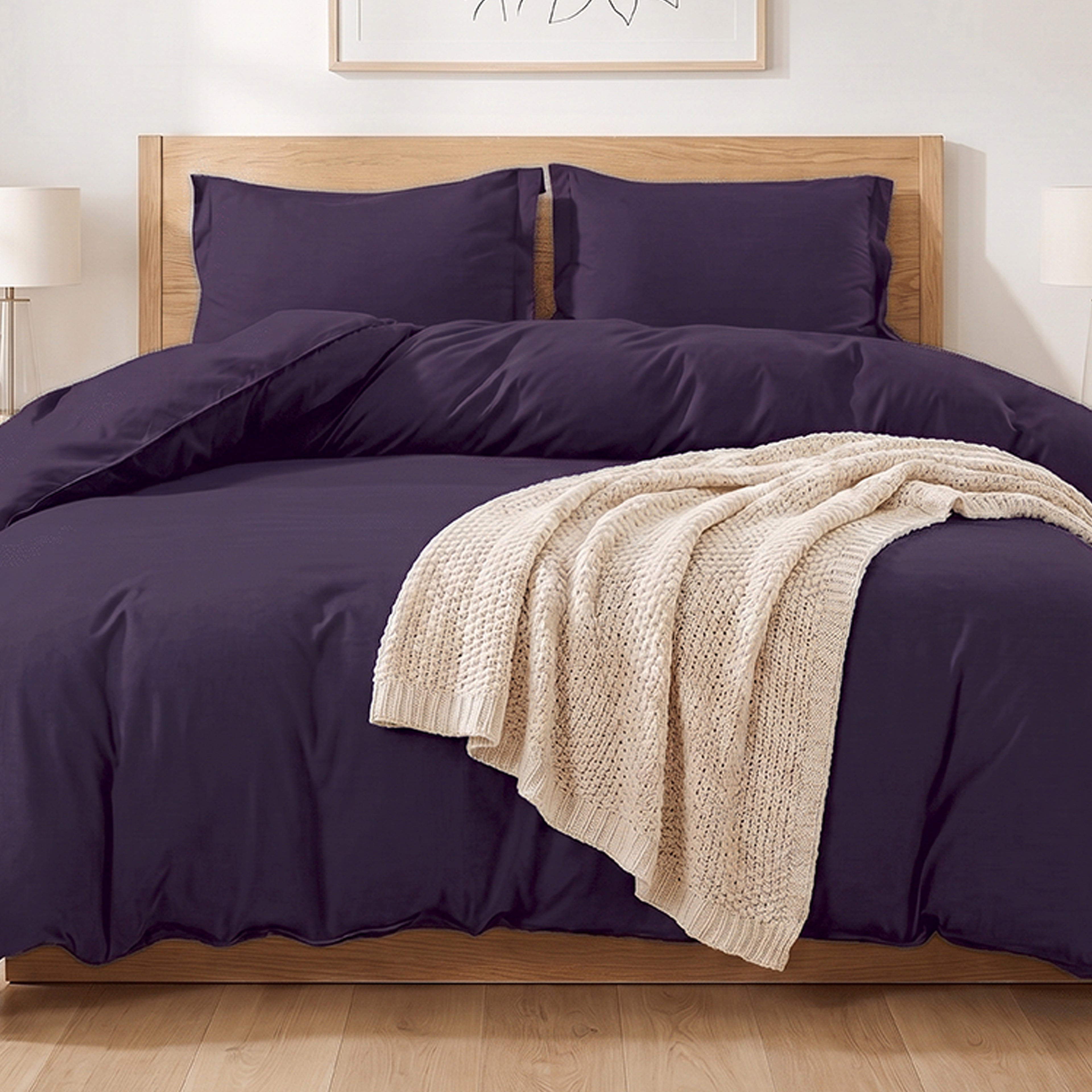 Essential 3-Piece Solid Duvet Cover Set