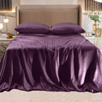 Fine 4-Piece Silky Satin Sheet Set, Moody Shades