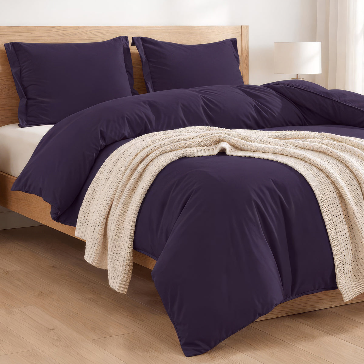 Essential 3-Piece Solid Duvet Cover Set