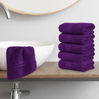 6-Pack Premium Turkish Cotton Three Line Popcorn Washcloths Set ( 13" x 13")