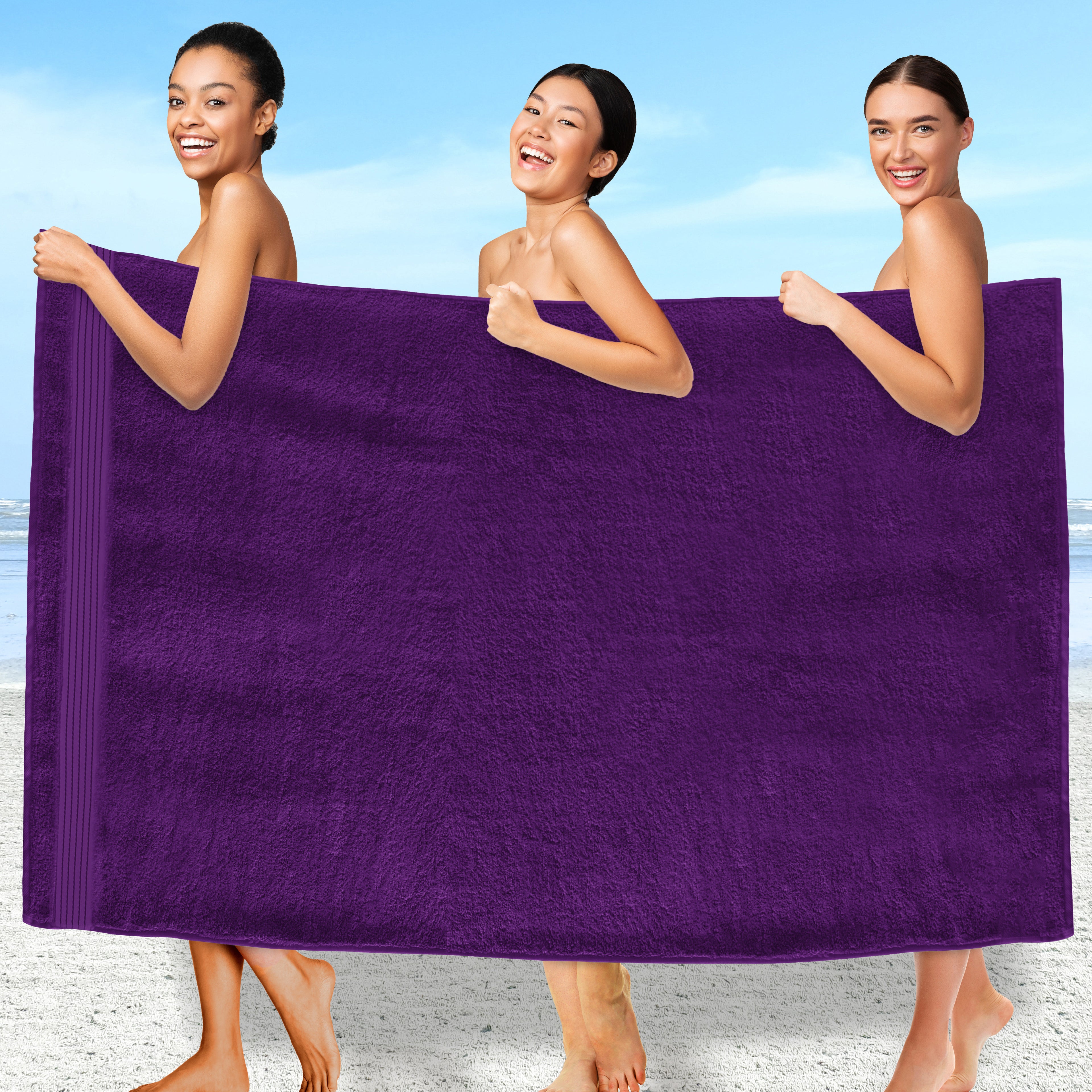 1-Piece Premium Turkish Cotton Oversized Bath Sheet Towel 40 x 80 Inch