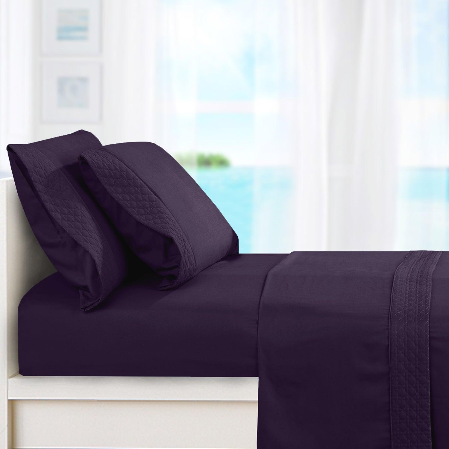Quilted 4-Piece Sheet Set, Premium Hotel Quality
