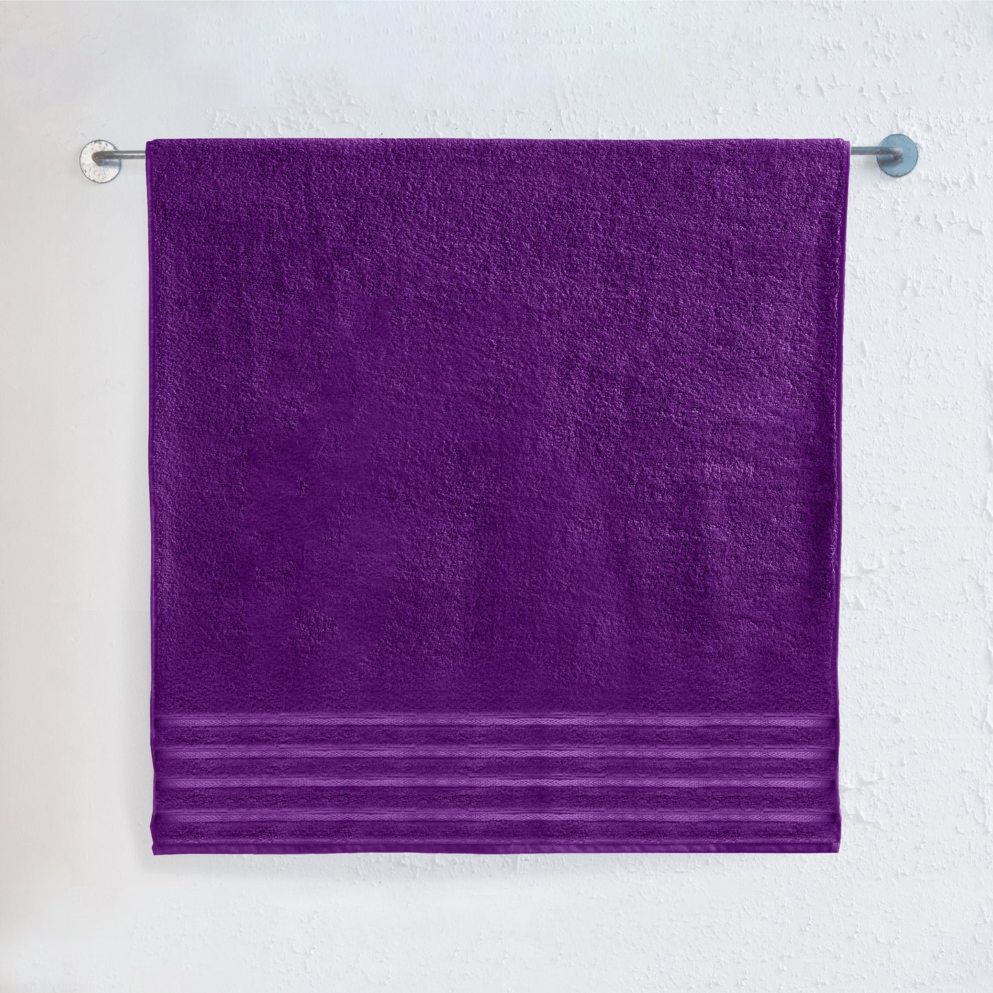 Elegant Comfort 1-Piece Premium Turkish Cotton 4 Lines Stripe Jumbo Towel, 35x 70 inch