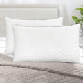 Diamond Stitched Quilted Hotel Pillows, Goose-Down Alternative - Set of 2