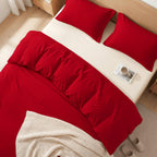 Essential 3-Piece Solid Duvet Cover Set