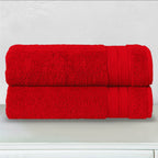 2-Pack Turkish Cotton Three Line Popcorn Bath Towel Set, 27 x 54 inch