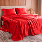 Fine 4-Piece Silky Satin Sheet Set, Moody Shades