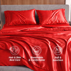 Fine 4-Piece Silky Satin Sheet Set, Moody Shades
