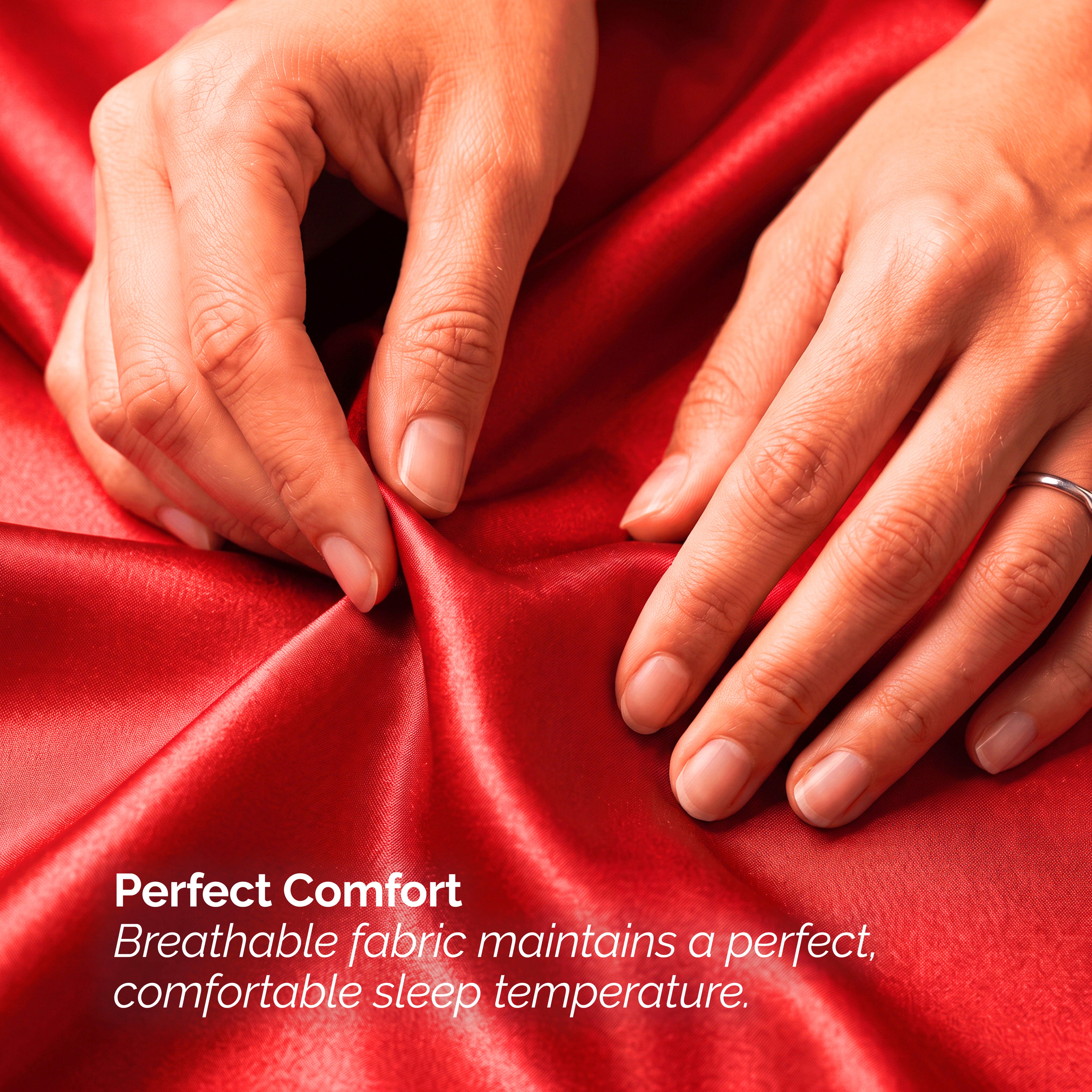 Fine 4-Piece Silky Satin Sheet Set, Moody Shades
