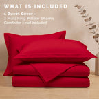 Essential 3-Piece Solid Duvet Cover Set