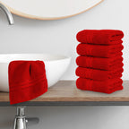 6-Pack Premium Turkish Cotton Three Line Popcorn Washcloths Set ( 13" x 13")