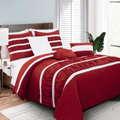 12-Piece Isabella Pleated Ruched Ruffled Comforter Set, Includes 6-Piece Sheet Set with Double Sided Storage Pockets