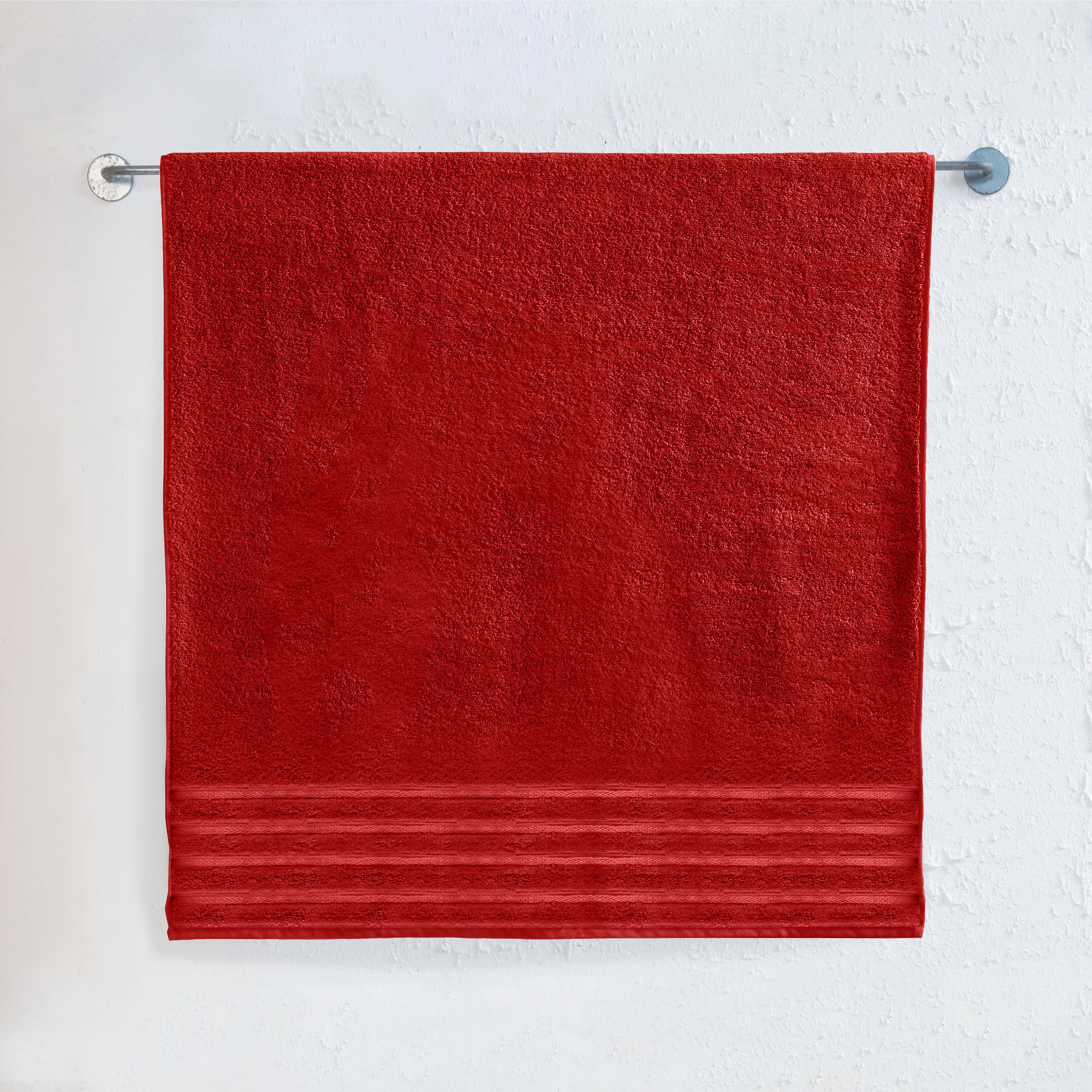1-Piece Premium Turkish Cotton 4 Lines Stripe Jumbo Towel, 35x 70 inch