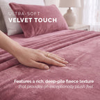 4-Piece Velvet Plush Flannel Sheet Set