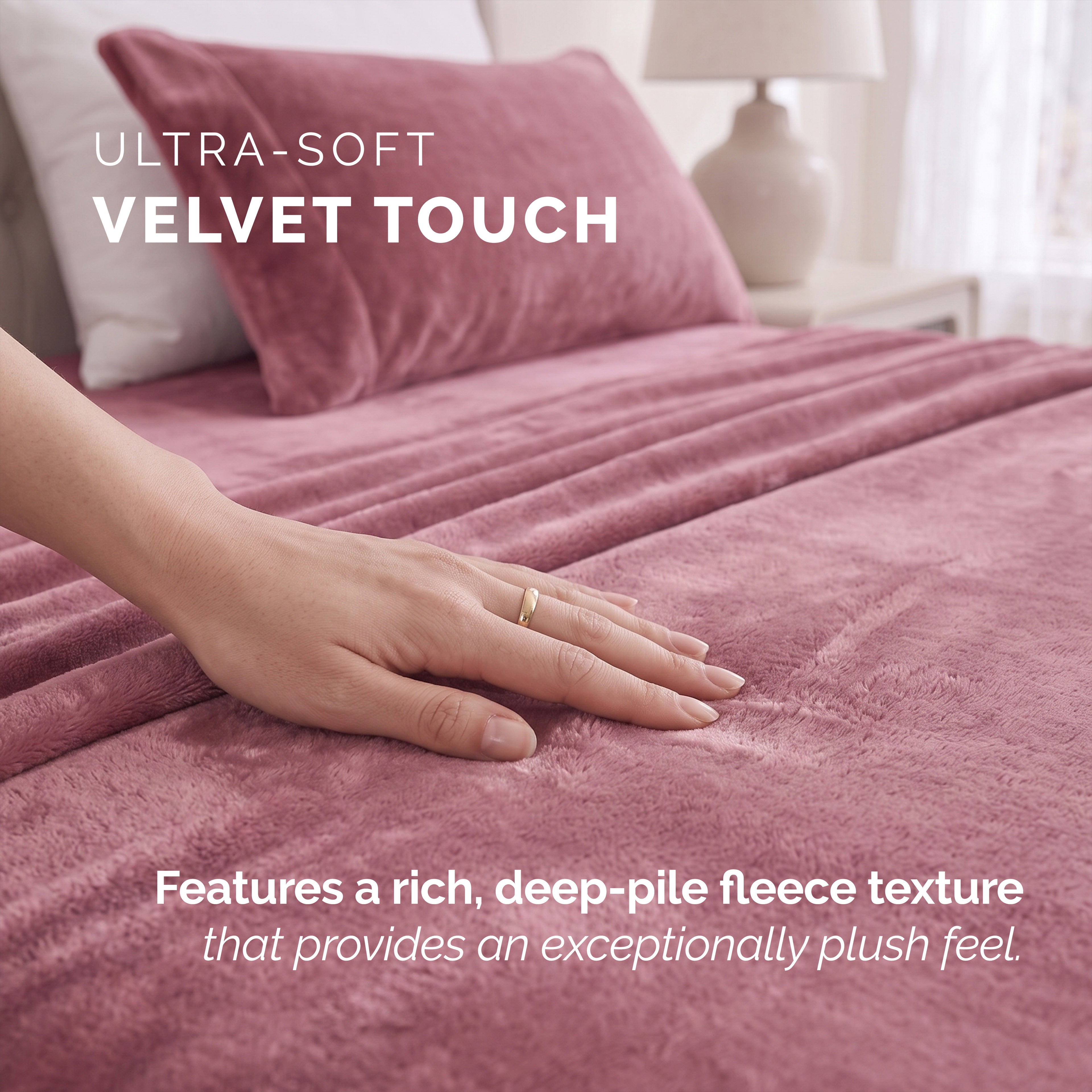 4-Piece Velvet Plush Flannel Sheet Set