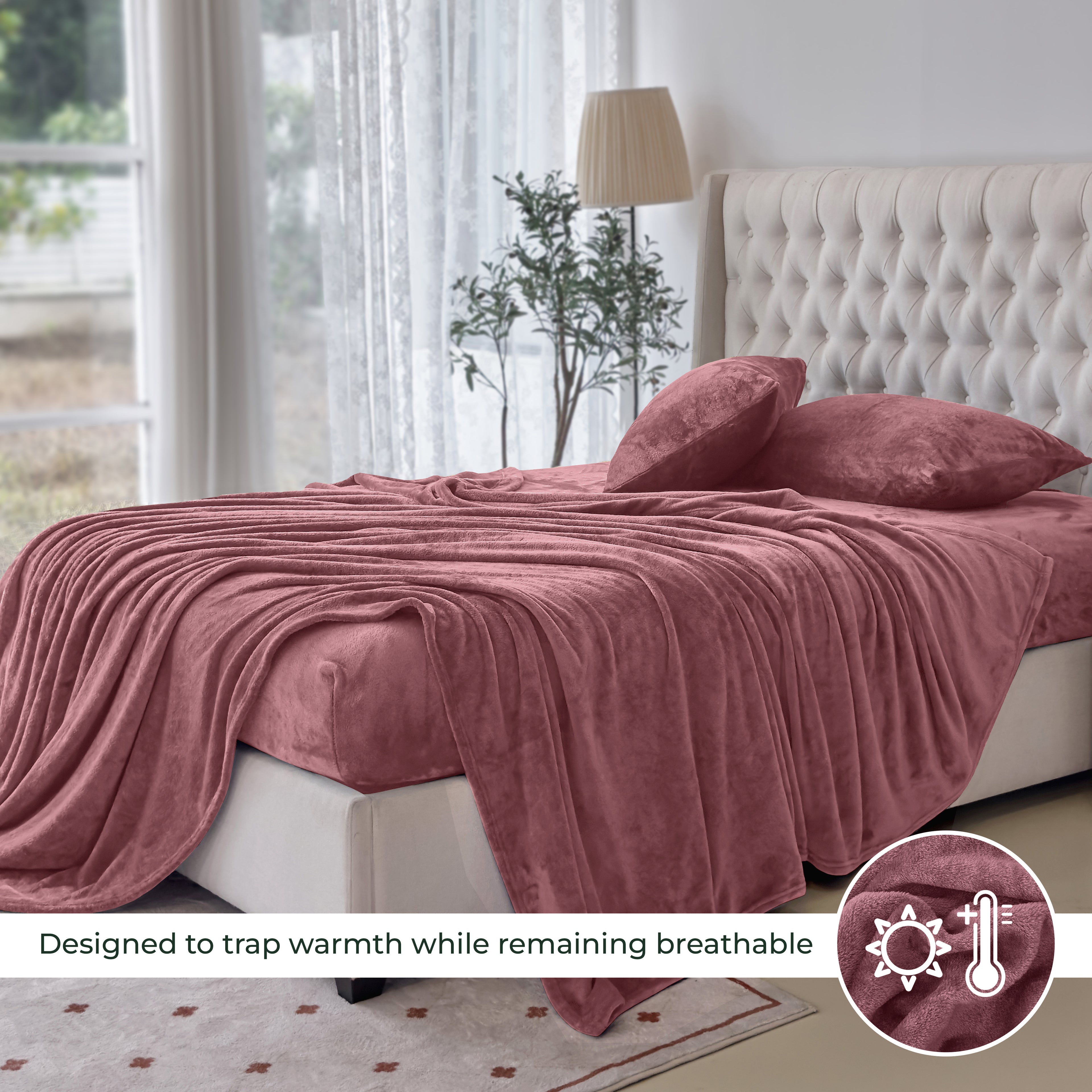 4-Piece Velvet Plush Flannel Sheet Set