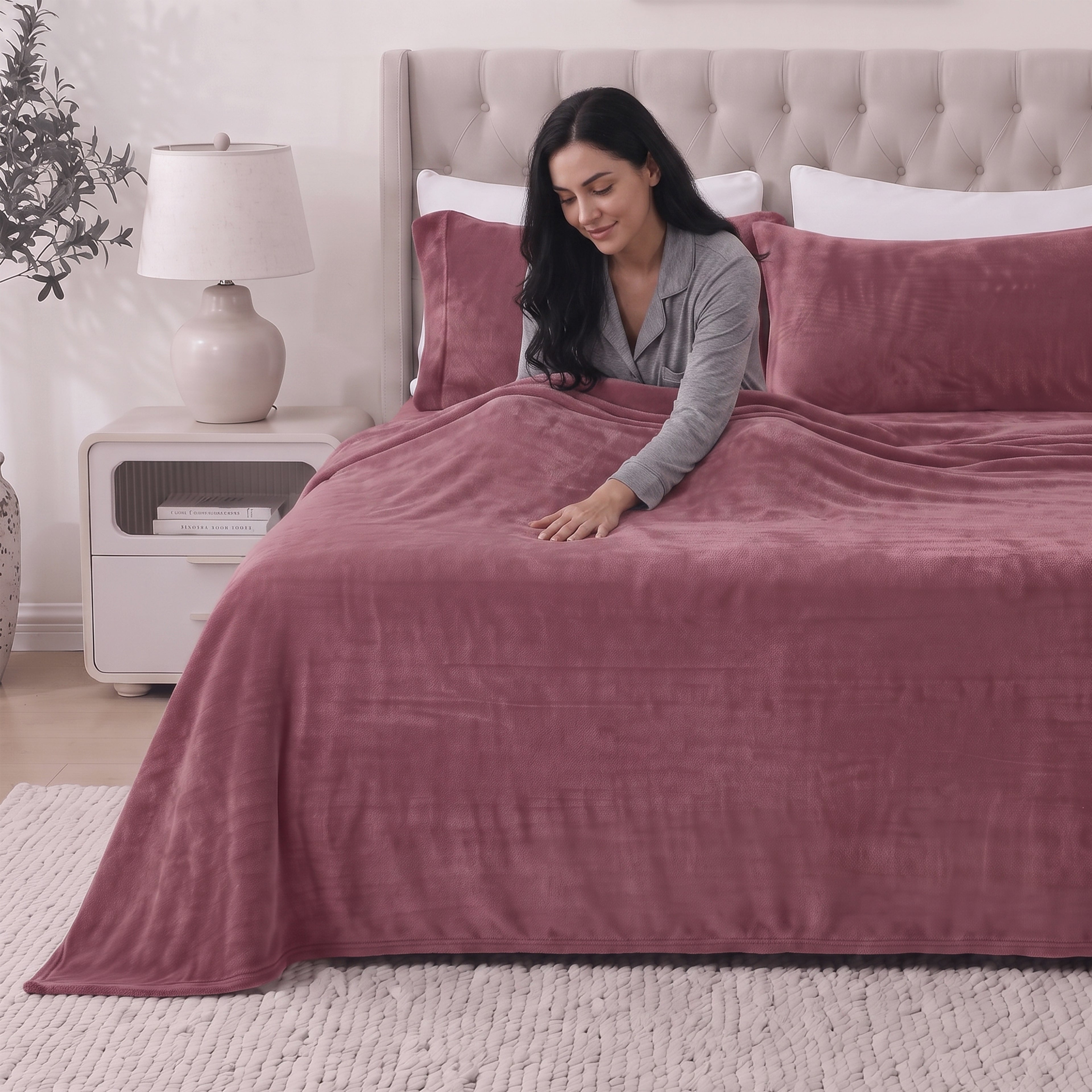 4-Piece Velvet Plush Flannel Sheet Set