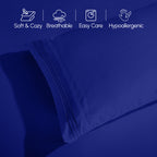 Essential 6-Piece 3-Line Embroidery Sheet Set, Soft as a Hotel Premium Quality,  Moody Shades