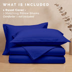 Essential 3-Piece Solid Duvet Cover Set
