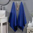 2-Pack Premium Turkish Cotton Corduroy Stripe Bath Towel Set, 27 x 54 inch