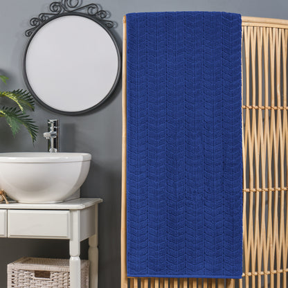 Elegant Comfort 1-Piece Premium Turkish Cotton Braided Oversized Bath Sheet Towel 40 x 80 Inch