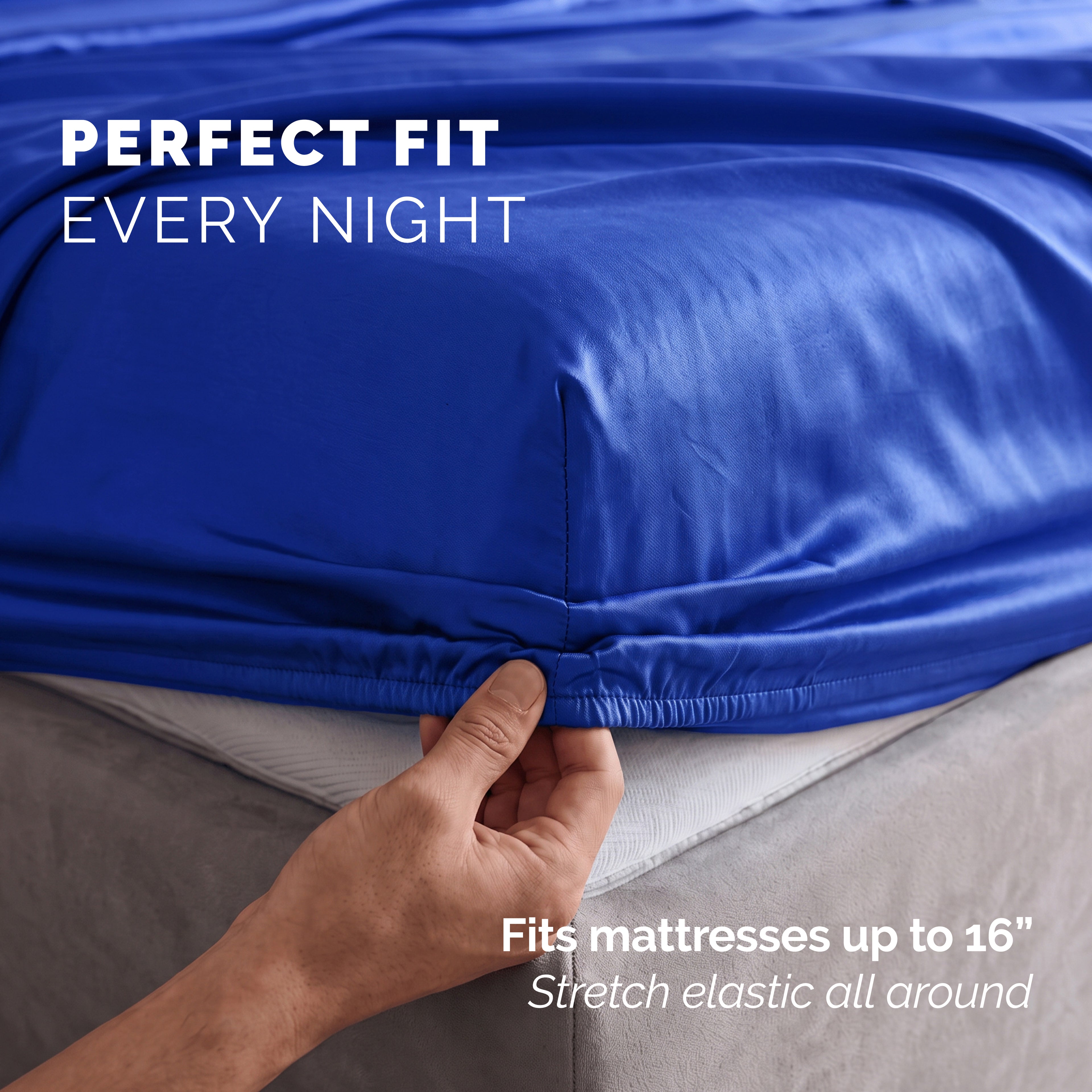 Fine 4-Piece Silky Satin Sheet Set, Moody Shades
