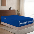 Extra Deep Pocket 18"-24" Single Fitted Sheet for High Mattress, Moody Shades